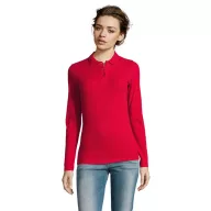   Tricou Polo cu maneca lunga, Femei, SOL'S, 2601E11413, Bumbac, Rosu, S