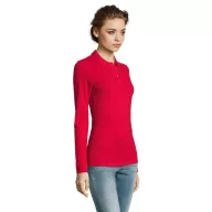   Tricou Polo cu maneca lunga, Femei, SOL'S, 2601E11413, Bumbac, Rosu, S