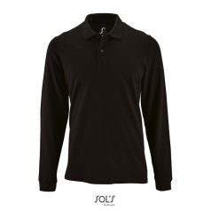   Tricou Polo, Barbati, maneca lunga, SOL'S, 2401E10171, Bumbac, Negru, XL