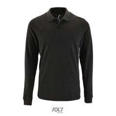   Tricou Polo, Barbati, maneca lunga, SOL'S, 2401E10176, Bumbac, Gri charcoal melange, M
