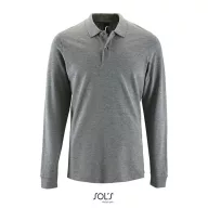   Tricou Polo, Barbati, maneca lunga, SOL'S, 2401E10188, Bumbac, Gri melange, 4XL
