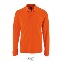   Tricou Polo, Barbati, maneca lunga, SOL'S, 2401E10194, Bumbac, Portocaliu, 3XL