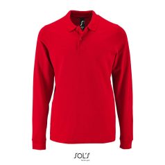   Tricou Polo, Barbati, maneca lunga, SOL'S, 2401E10209, Bumbac, Rosu, 4XL