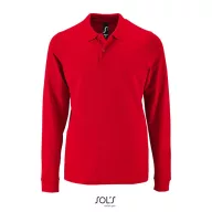   Tricou Polo, Barbati, maneca lunga, SOL'S, 2401E10210, Bumbac, Rosu, L