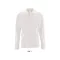 Tricou Polo, Barbati, maneca lunga, SOL'S, 2401E10216, Bumbac, Alb, 4XL