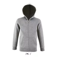   Hanorac cu gluga, Copii, SOL'S, 2601E11902, Poliester, Bumbac, Gri melange, 4XL