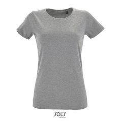 REGENT-F-WOMEN TSHIRT, Combed Cotton, Grey Melange, TWIN, L