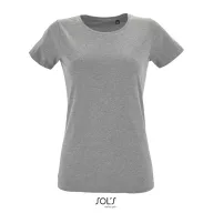   REGENT-F-WOMEN TSHIRT, Combed Cotton, Grey Melange, TWIN, XXL