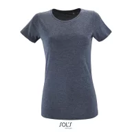   REGENT-F-WOMEN TSHIRT, Combed Cotton, Heather Denim, TWIN, XXL