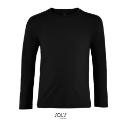   Tricou pentru Copii cu maneca lunga, 42FEB232821, Imperial LSL Kids, Bumbac, Unisex, Negru Deep, 3XL