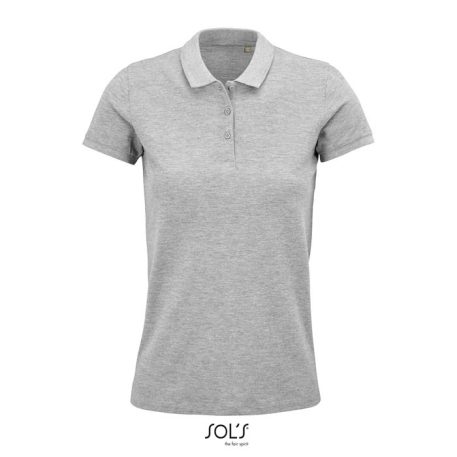 PLANET-WOMEN POLO-170g, Organic cotton, grey heather, XL