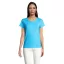 Tricou la baza gatului cu maneca scurta, Femei, SOL'S, 2601E11988, Bumbac, Albastru Aqua, XXL