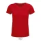Tricou la baza gatului, Dama, maneca scurta, SOL'S, 2401E10616, Bumbac, Rosu, 3XL