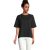 Tricou cu maneca scurta, la baza gatului, Casual, Femei, SOL'S, 2410E18975, Bumbac, Negru deep, M