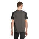 Tricou la baza gatului cu maneca scurta, Unisex, SOL'S, 2601E12303, Bumbac, Negru, Gri Charcoal, L