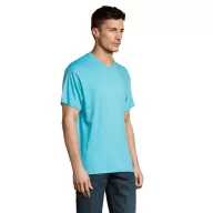   Tricou la baza gatului cu maneca scurta, Barbati, SOL'S, 2601E12254, Bumbac, Albastru atoll, XXL