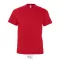 Tricou la baza gatului, Barbati, maneca scurta, SOL'S, 2401E11573, Bumbac, Rosu, XL