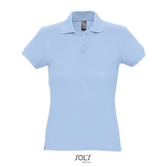 PASSION-WOMEN POLO-170g, Cotton, Safety Pink, TWIN, M