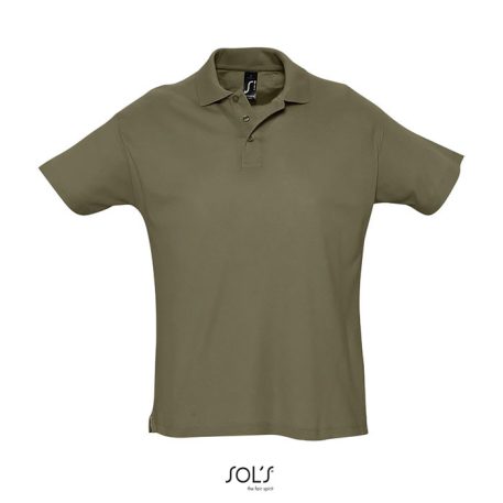 SUMMER II-POLO-170-BARBAȚI, Cotton, Army, TWIN, S