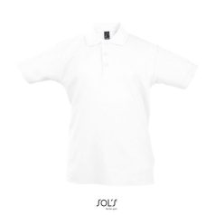 SUMMER II-KIDS POLO-170g, Cotton, white, JUNIOR, XXL