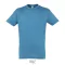REGENT-UNI TSHIRT-150g, Cotton, Aqua, TWIN, XL