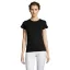Tricou la baza gatului cu maneca scurta, Femei, SOL'S, 2601E10998, Bumbac, Negru Deep, XL