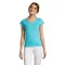 Tricou la baza gatului cu maneca scurta, Femei, SOL'S, 2601E11001, Bumbac, Albastru atoll, L