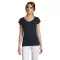 Tricou la baza gatului cu maneca scurta, Femei, SOL'S, 2601E11007, Bumbac, Albastru French Navy, L