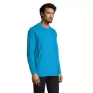 Tricou la baza gatului cu maneca lunga, Barbati, SOL'S, 2601E12103, Bumbac, Albastru Aqua, M