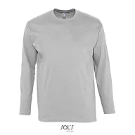   Tricou la baza gatului, Barbati, maneca lunga, SOL'S, 2401E11837, Bumbac, Gri melange, 4XL