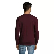   Tricou la baza gatului cu maneca lunga, Barbati, SOL'S, 2601E12115, Bumbac, Rosu oxblood, 3XL