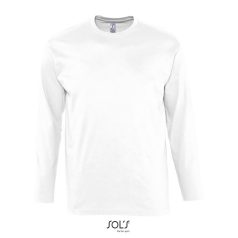   Tricou la baza gatului, Barbati, maneca lunga, SOL'S, 2401E11860, Bumbac, Alb, 4XL