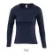 Tricou Dama cu maneca lunga, 42FEB233710, Majestic, Bumbac, Feminin, Albastru Navy, XXL