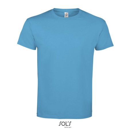 IMPERIAL-MEN TSHIRT-190g, Cotton, Aqua, TWIN, L