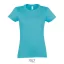 Tricou la baza gatului, Dama, maneca scurta, SOL'S, 2401E11912, Bumbac, Albastru atoll, M
