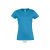 Tricou la baza gatului, Dama, maneca scurta, SOL'S, 2401E11916, Bumbac, Albastru aqua, 3XL