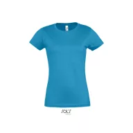 IMPERIAL-WOMEN TSHIRT-190g, Cotton, Aqua, TWIN, L