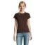 Tricou la baza gatului cu maneca scurta, Femei, SOL'S, 2601E12087, Bumbac, Maro ciocolata, XL