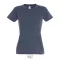 Tricou la baza gatului, Dama, maneca scurta, SOL'S, 2401E11931, Bumbac, Albastru denim, 3XL