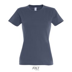 IMPERIAL-WOMEN TSHIRT-190g, Cotton, Denim Blue, TWIN, M