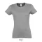 IMPERIAL-WOMEN TSHIRT-190g, Cotton, Grey Melange, TWIN, L