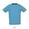 SPORTY-MEN TSHIRT-140g, Polyester, Aqua, MALE, XS