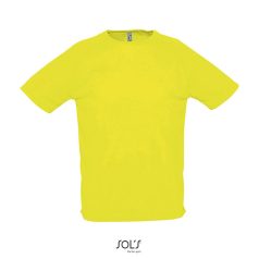 SPORTY-MEN TSHIRT-140g, Polyester, New Safety Green, MALE, S