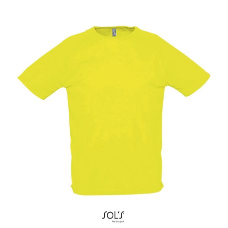 SPORTY-MEN TSHIRT-140g, Polyester, New Safety Green, MALE, XL