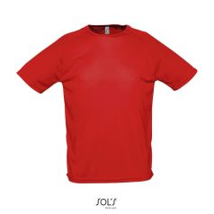 SPORTY-MEN TSHIRT-140g, Polyester, red, MALE, XS
