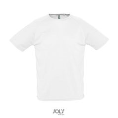 SPORTY-MEN TSHIRT-140g, Polyester, white, MALE, M