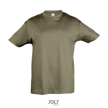 REGENT-KIDS TSHIRT-150g, Cotton, Army, MALE, M