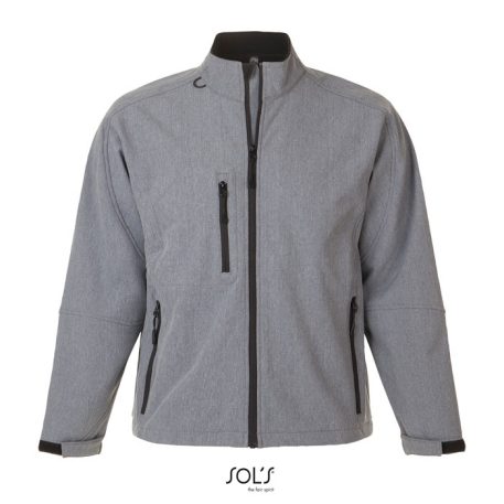 RELAX-MEN SS JACKET-340g, Blended Fabric, Grey Melange, TWIN, XL