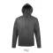 Hanorac cu gluga, 42FEB233478, Snake, Poliester, Bumbac, Unisex, Gri Charcoal Melange, XXL