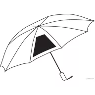   Umbrela de buzunar 85 cm, maner din plastic, Everestus, 20IAN748, Alb, Metal, Poliester